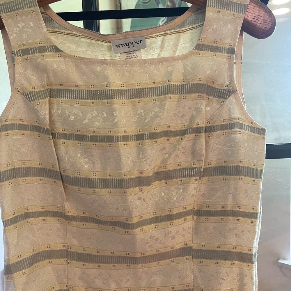 Wrapper Gold And Cream Patterned Top - image 2